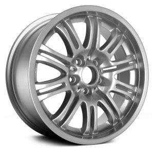 Wheel For 2001-06 BMW 3 Series 18x9 Alloy 10 Double I-Spoke Medium Smoked Silver