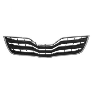 Grille For 2010-2011 Toyota Camry Black ABS Plastic With Chrome Molding -CAPA