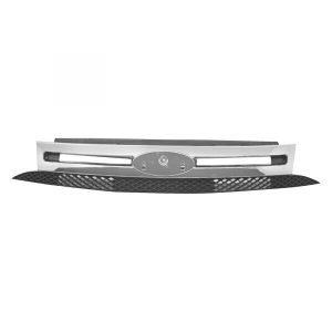 Grille For 2008-11 Ford Focus Chrome Shell With Black Inserts Plastic Mesh Style