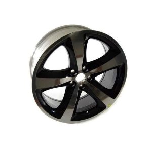 Wheel For 12-14 Dodge Charger 20x8 Alloy 5 Spoke Polished Deep Black 5-115mm