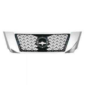 Grille For 2013-16 Nissan Pathfinder Front Chrome Shell Black Insert Mesh Style
