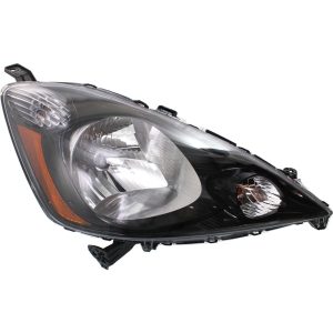 Headlight For 2012-14 Honda Fit Passenger Side Halogen Black Housing Clear Lens