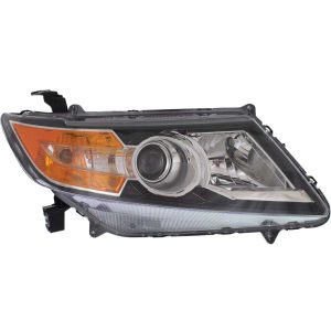 Headlight For 2014-2017 Honda Odyssey Right Side Halogen Black Housing Clear Len