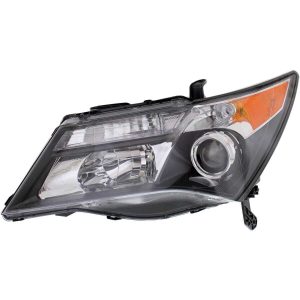 Headlight For 2007-2009 Acura MDX Driver Side Black Housing Clear Lens HID Xenon