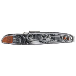 Headlight For 1998-2002 Oldsmobile Intrigue Right Side Chrome Housing Clear Lens