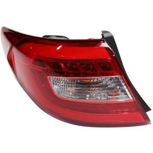 Tail Light Brake Lamp For 2015-17 Hyundai Sonata Left Side Outer Chrome Housing