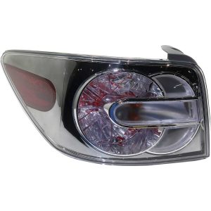Tail Light Brake Lamp For 2010-12 Mazda CX-7 Left Side Chrome Housing Clear Lens