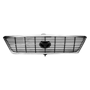 New Grille For 1998-99 Toyota Avalon w/ Emblem Painted Silver Shell Gray Insert