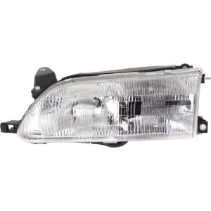 Headlight For 1993-1997 Toyota Corolla Driver Side Chrome Housing Clear - CAPA