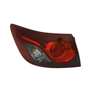 Tail Light Brake Lamp For 13-15 Mazda CX-9 Left Side Outer Red Clear Lens - CAPA
