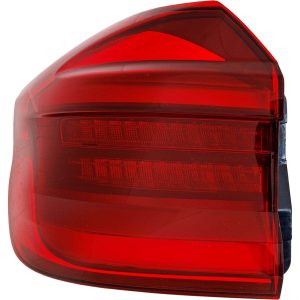Tail Light Brake Lamp For 2018-21 BMW X3 Left Side Outer Chrome Housing Red Lens