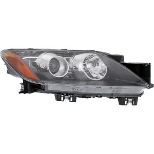 Headlight For 2007-2008 Mazda CX7 Passenger Side Black Chrome Housing Clear Lens