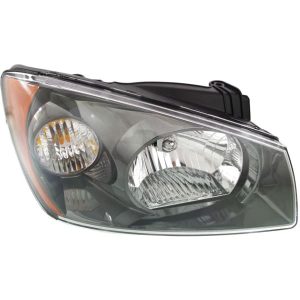 Headlight For 2005-06 Kia Spectra5 Base Passenger Side Black Housing Clear Lens
