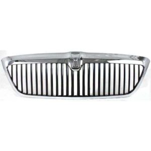 Grille For 1998-2000 Lincoln Navigator Chrome Shell Painted -Dark Gray Insert