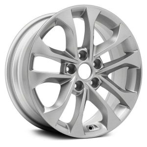 Wheel For 2019 Hyundai Santa Fe 17x7 Alloy 5 V Spoke 5-114.3mm Medium Silver