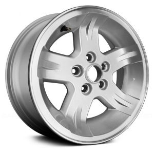 Wheel For 2004-2006 Jeep Wrangler 15x8 Alloy 5 Spoke 5-114.3mm Machined Silver