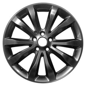 Wheel For 2014 Chrysler 300 19x7.5 Alloy 5 V Spoke Smoked Silver Offset 55mm