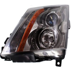 Headlight For 2008-14 Cadillac CTS Left Side Chrome Housing Clear Lens Projector