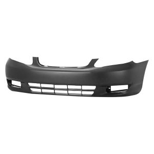Front Bumper Cover For 2003-04 Toyota Corolla Primed Plastic w/o Plate Provision