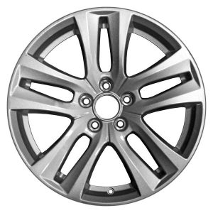 Wheel For 2018-19 Ford Explorer 18x8 Alloy 5 Double Spoke Painted Sparkle Silver