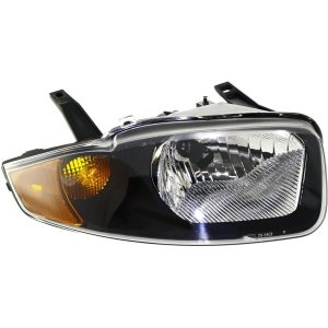 Headlight For 2003-2005 Chevy Cavalier Passenger Side Black Housing Clear Lens