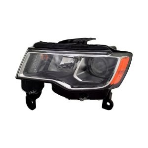 For 17-21 JP GRAND CHEROKEE HALOGEN COMBINATION HEADLIGHT ASSY W/CHROME BEZEL LH