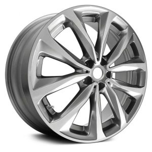 Wheel For 2018 BMW X3 19x7.5 Alloy 5 V-Spoke Gray Metallic with Machined Accents