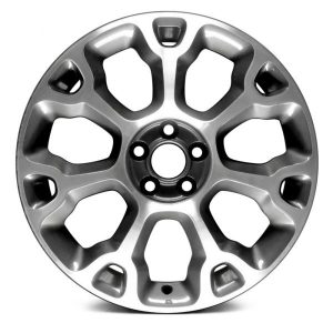 Wheel For 14-17 Fiat 500 17x7 Alloy 7 Y Spoke 4-98mm Charcoal Machined Offset 41