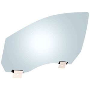 Door Glass For 2010-2019 Ford Taurus 3.5L Front Driver Side Green Tint With Clip