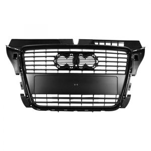 New Grille For 2009-2013 Audi A3 Quattro Hatchback Primed Shell Insert emblem