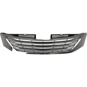 New Grille For 2011-2017 Toyota Sienna Upper 8 Seater Chrome Shell Black Insert