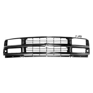 Grille For 1996-02 Chevrolet Express 1500 Chrome Silver Gray Composite Headlamp