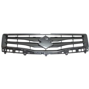Grille For 2013 Suzuki Grand Vitara Upper Primed Black Shell and Insert Plastic