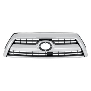 Grille For 2006-2009 Toyota 4runner Chrome Shell Primed Insert Cross Bar Plastic