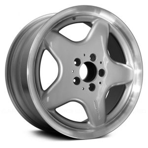 Wheel For 1999-03 Mercedes CLK430 17x7.5 Front Alloy 5 Spoke Machined Lip Silver