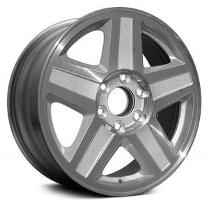 Wheel For 2002-2003 Chevy Trailblazer 17x7 Alloy 5 Spoke 6-127mm Silver Machined