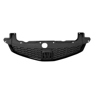 Grille For 2012-2013 Honda Civic Painted Black Shell and Insert With emblem-CAPA