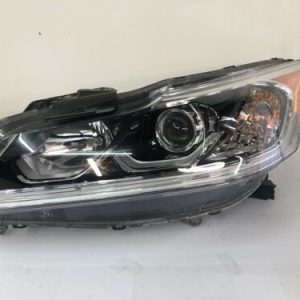Headlight For 2016-2017 Honda Accord Right Side Black Chrome Housing Clear Lens