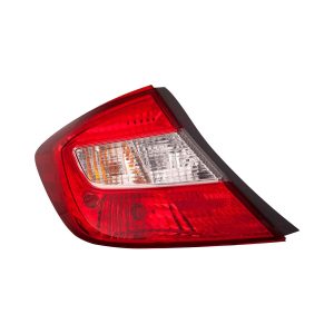 Tail Light Brake Lamp For 2012 Honda Civic Driver Side Red Clear Lens - CAPA