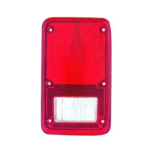 Tail Light Brake Lamp For 1978-93 Dodge Van Driver Side Chrome Housing Red Clear