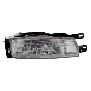 Headlight For 1990-1992 Nissan Stanza Passenger Side Chrome Housing Clear Lens