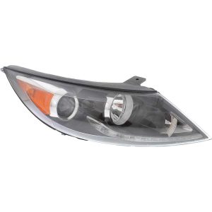 Headlight For 2011-13 Kia Sportage Right Side Black Clear With LED Driving Light