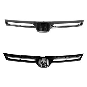 Grille For 06-08 Honda Civic Coupe 2 Door Automatic Painted Black Plastic -CAPA