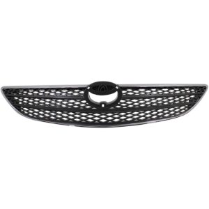 Grille For 2002-2004 Toyota Camry Upper Chrome Shell With Painted Silver Insert