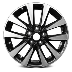 Wheel For 2018 Nissan Altima 17x7.5 Alloy 10 Spoke 5-114.3mm Black and Machined