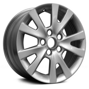 Wheel For 2007-2009 Mazda 3 16x6.5 Alloy 5 V Spoke 5-114.3mm Silver Offset 52.5