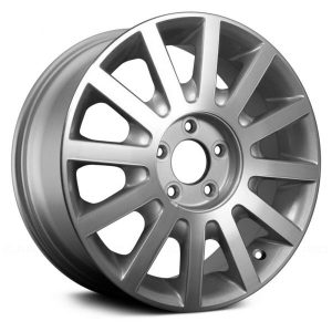 Wheel For 05-11 Lincoln Town Car 17x7 Alloy 12 Spoke 5-114mm Silver Machine Face