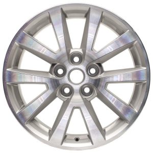 Wheel For 2013-16 Chevrolet Malibu 18x8 Alloy 5 V Spoke Silver Machined Accents