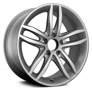 Wheel For 2012-14 Mercedes C300 17x8.5 Rear Alloy Double 5 Spoke 5-112mm Silver