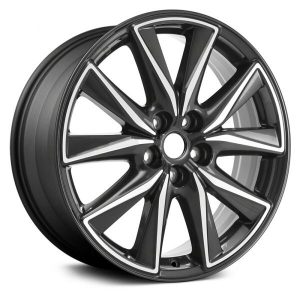 Wheel For 17-18 Mazda CX-5 19x7 Alloy 10 Spoke 5-114.3mm Machined Dark Charcoal